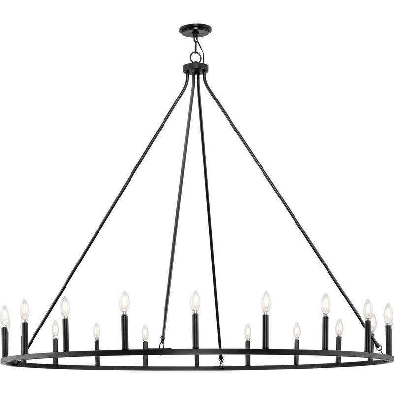 Gilliam 20 Light Chandelier in Matte Black