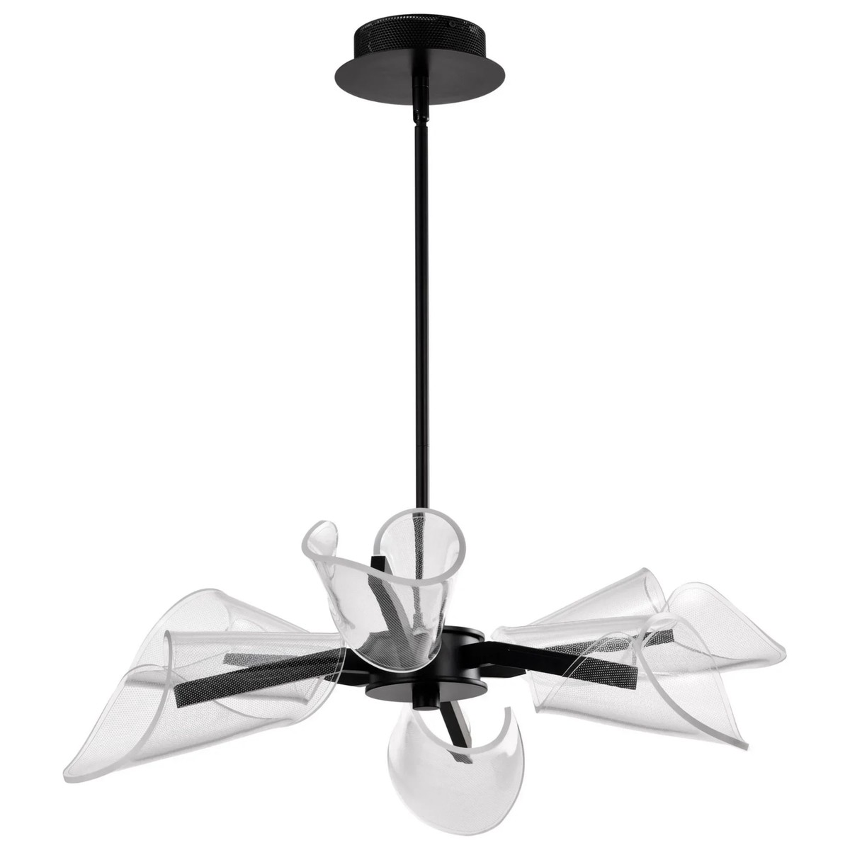 SATCO|NUVO Sedona 28 in. 6-Light Chandelier, Matte Black
