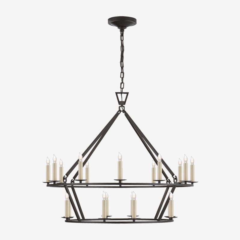 Darlana Two-Tiered Ring Chandelier (Aged Iron Medium)
