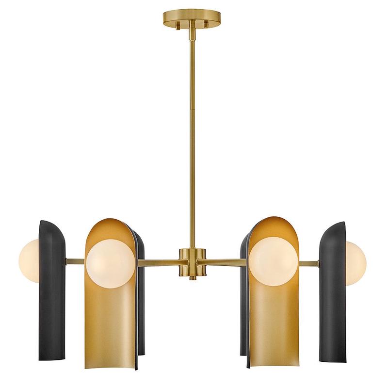 Zuri LED Chandelier in Lacquered Brass