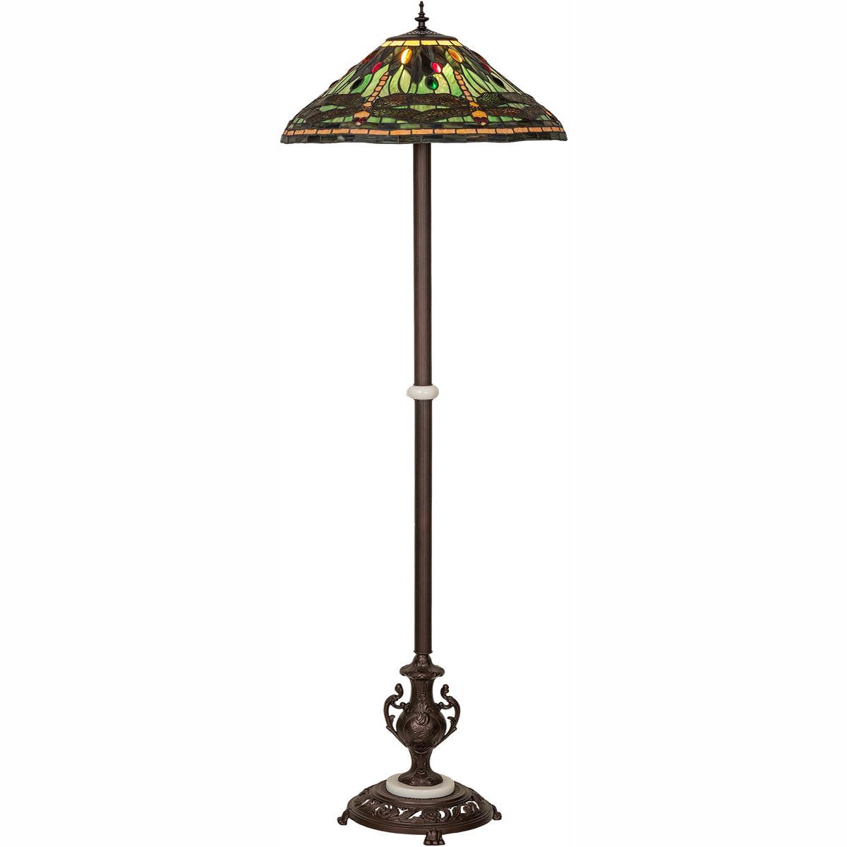 71" High Tiffany Dragonfly Floor Lamp