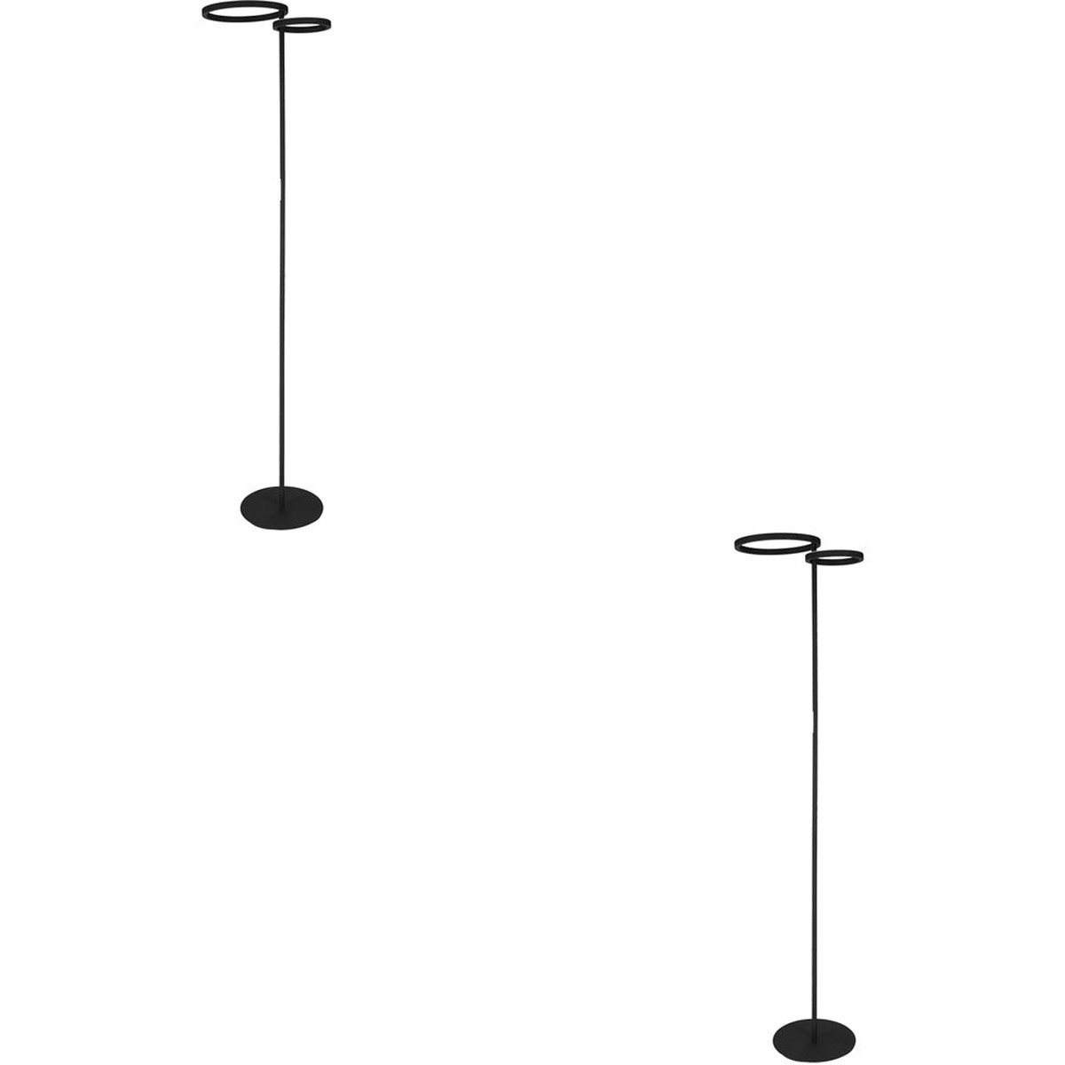 2 PACK Sleek Modern Black LED Floor Lamp for Stylish Home Illumination