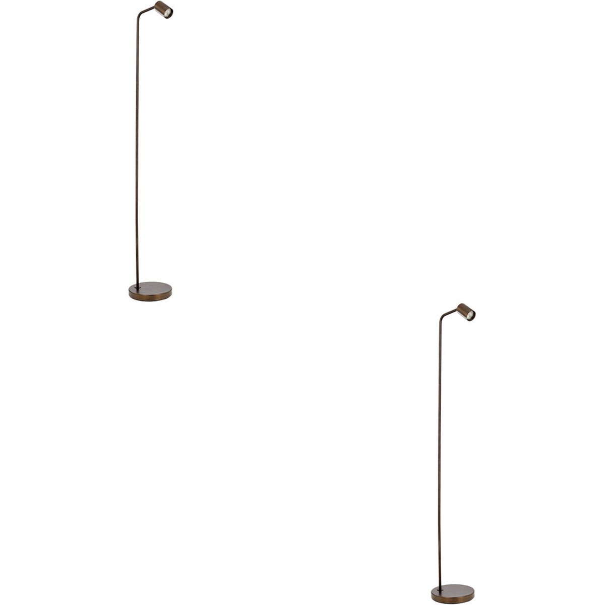 2 PACK Stylish Modern Bronze Floor Lamp with GU10 Light for Indoor Spaces