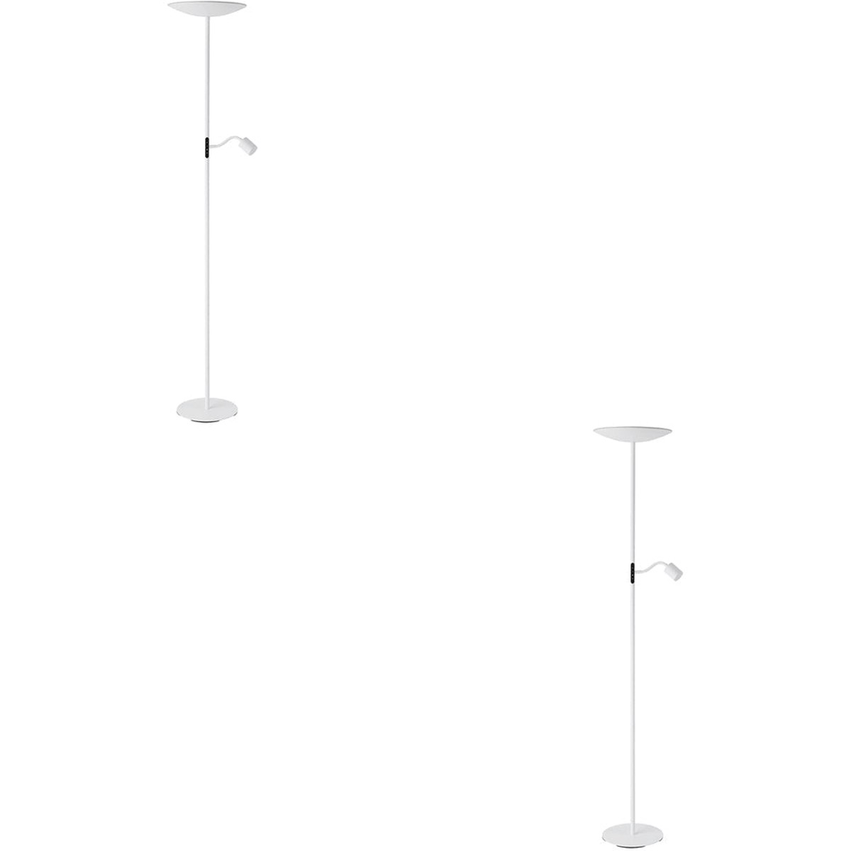 2 PACK Sleek Modern White LED Floor Lamp for Stylish Indoor Lighting