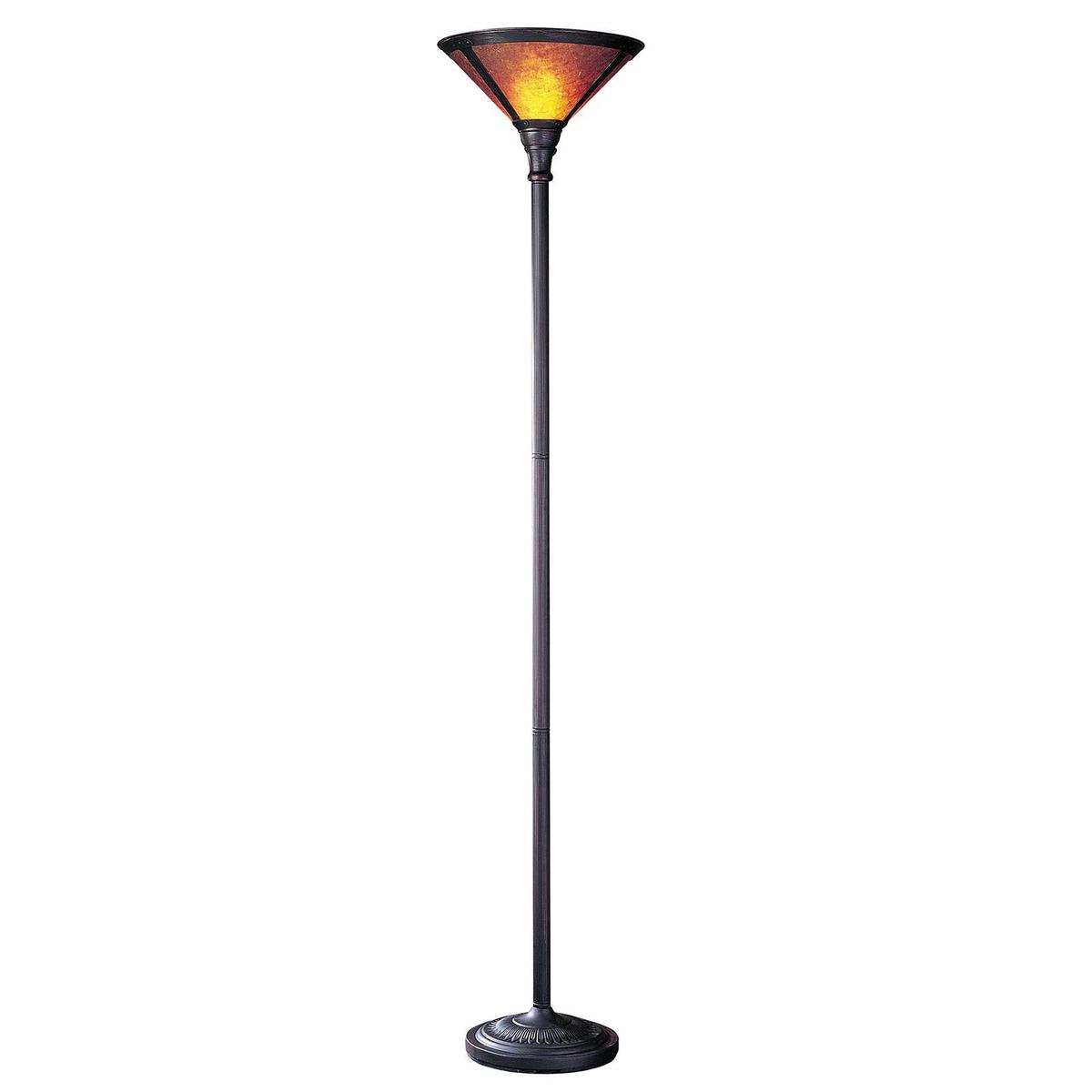 150W 3 WAY TORCHIERE W/MICA SHADE