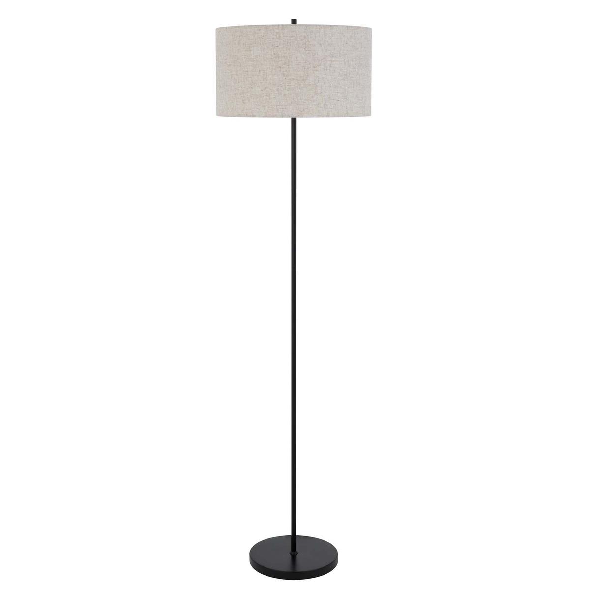 150W 3 WAYT CROMWELL METAL FLOOR LAMP WITH LINEN SHADE