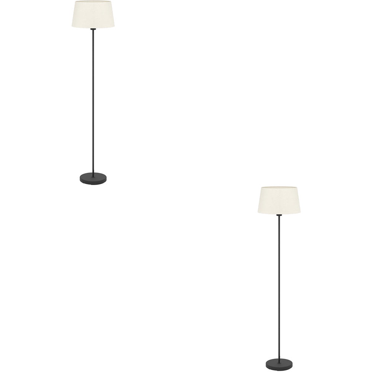 2 PACK Sleek Modern Black Floor Lamp - Stylish Indoor Lighting for Contemporary Homes