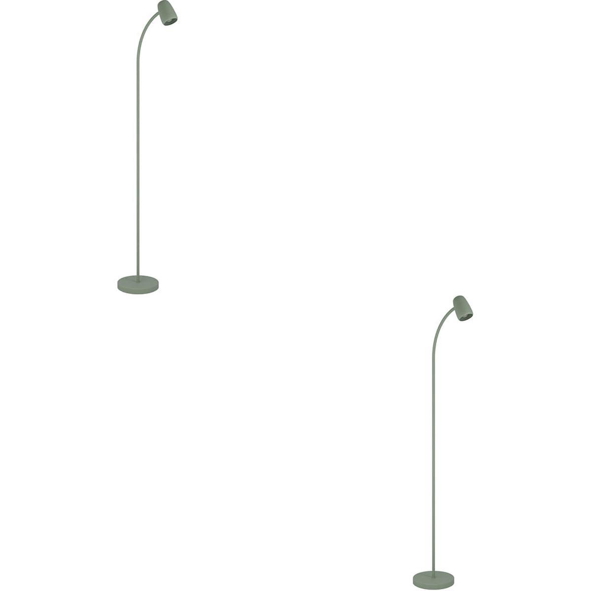 2 PACK Stylish Modern Green Floor Lamp - Elegant Indoor Lighting for Home Decor