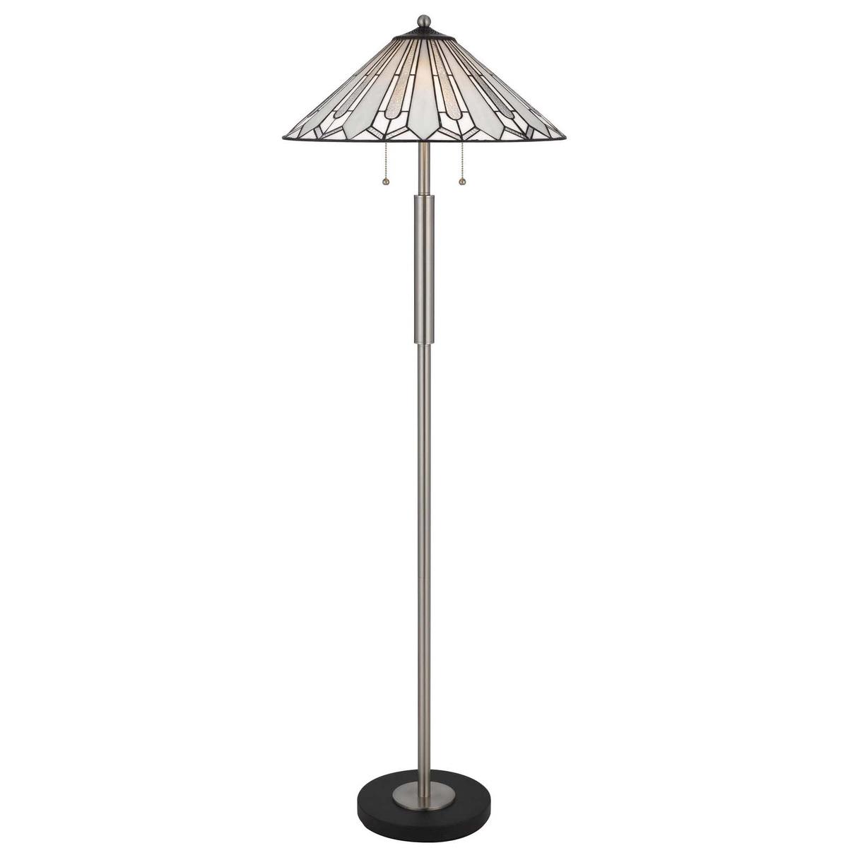 60W X 2 MUIRFIELD TIFFANY FLOOR LAMP