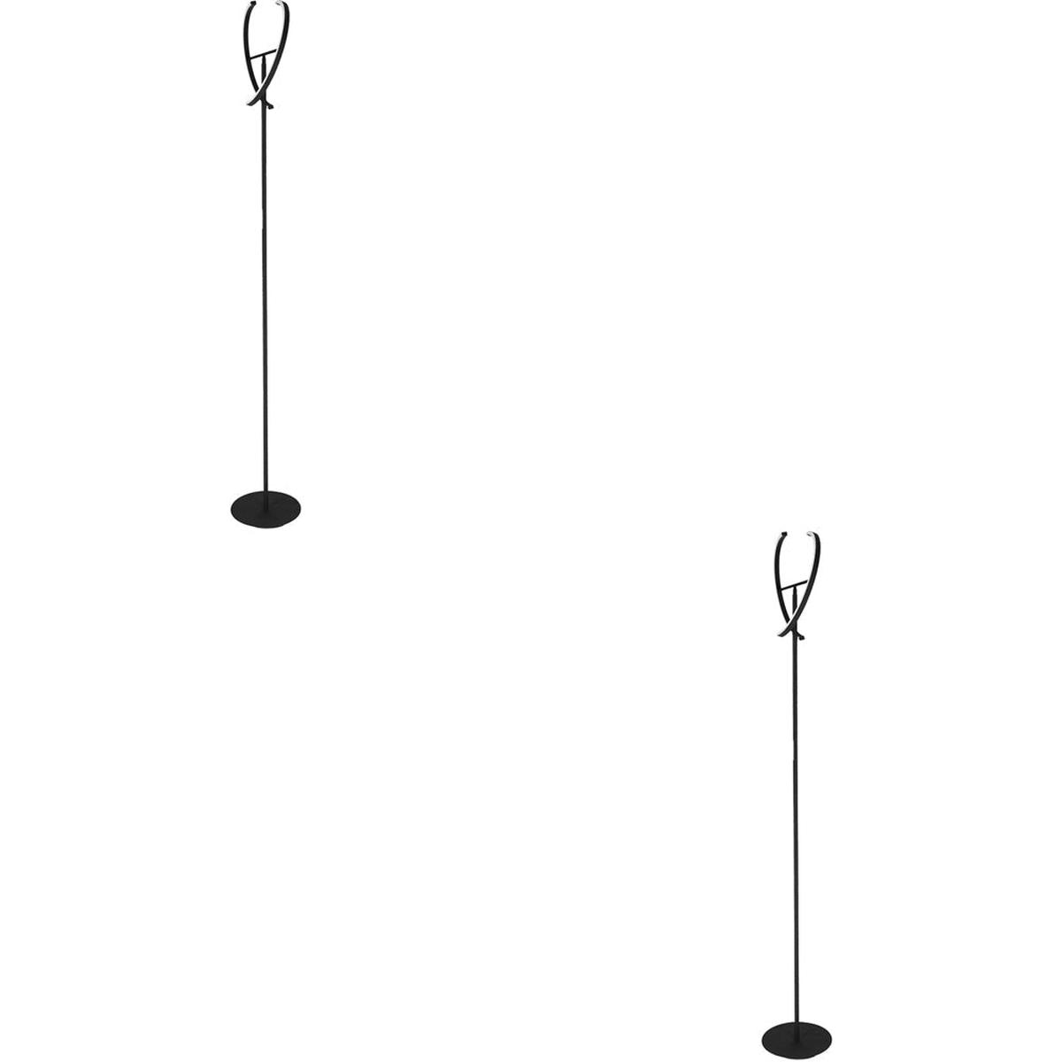 2 PACK Stylish Modern Black LED Floor Lamp for Home and Indoor Spaces
