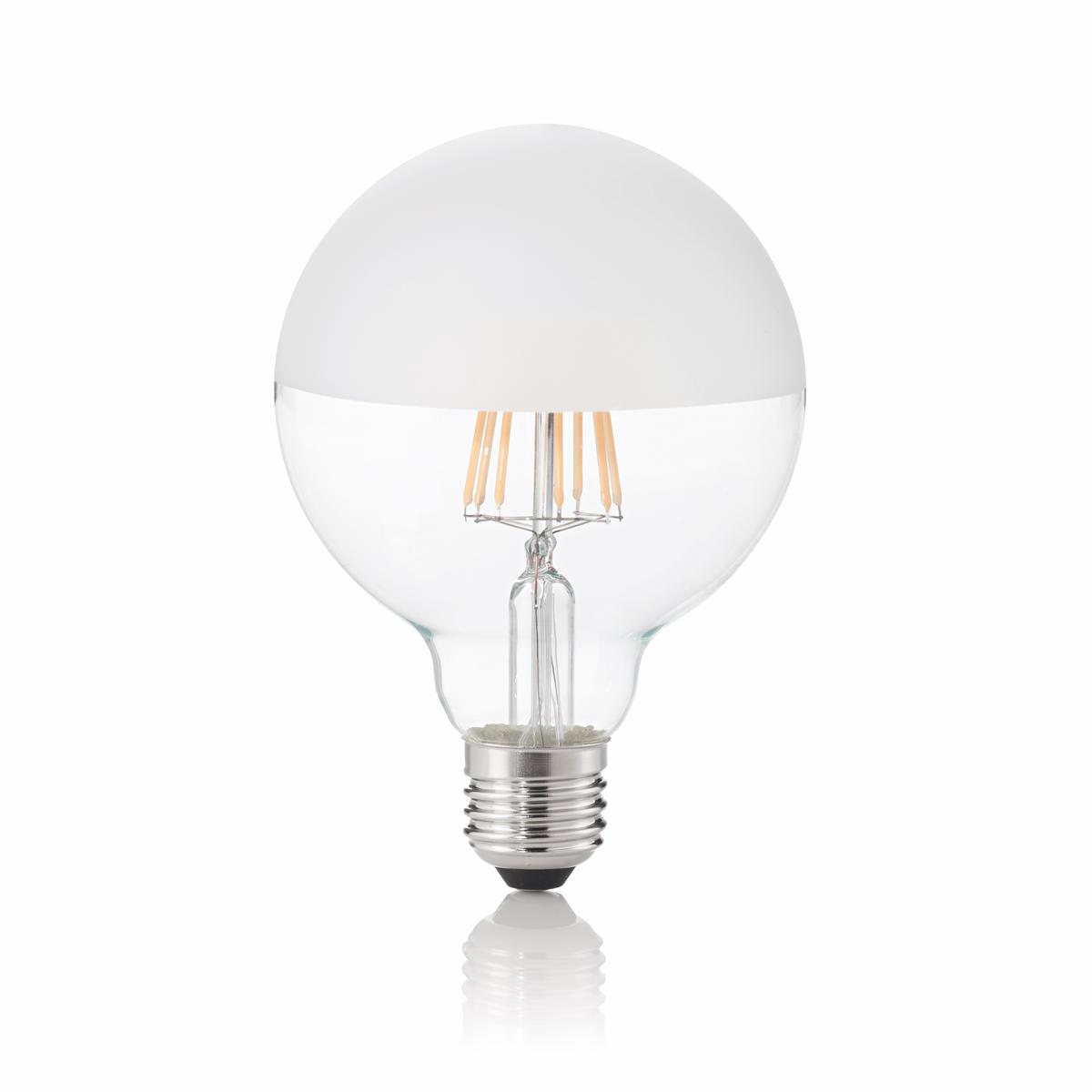 E27 GLOBO D095 08W 3000K CRI80 SATIN MEZZA