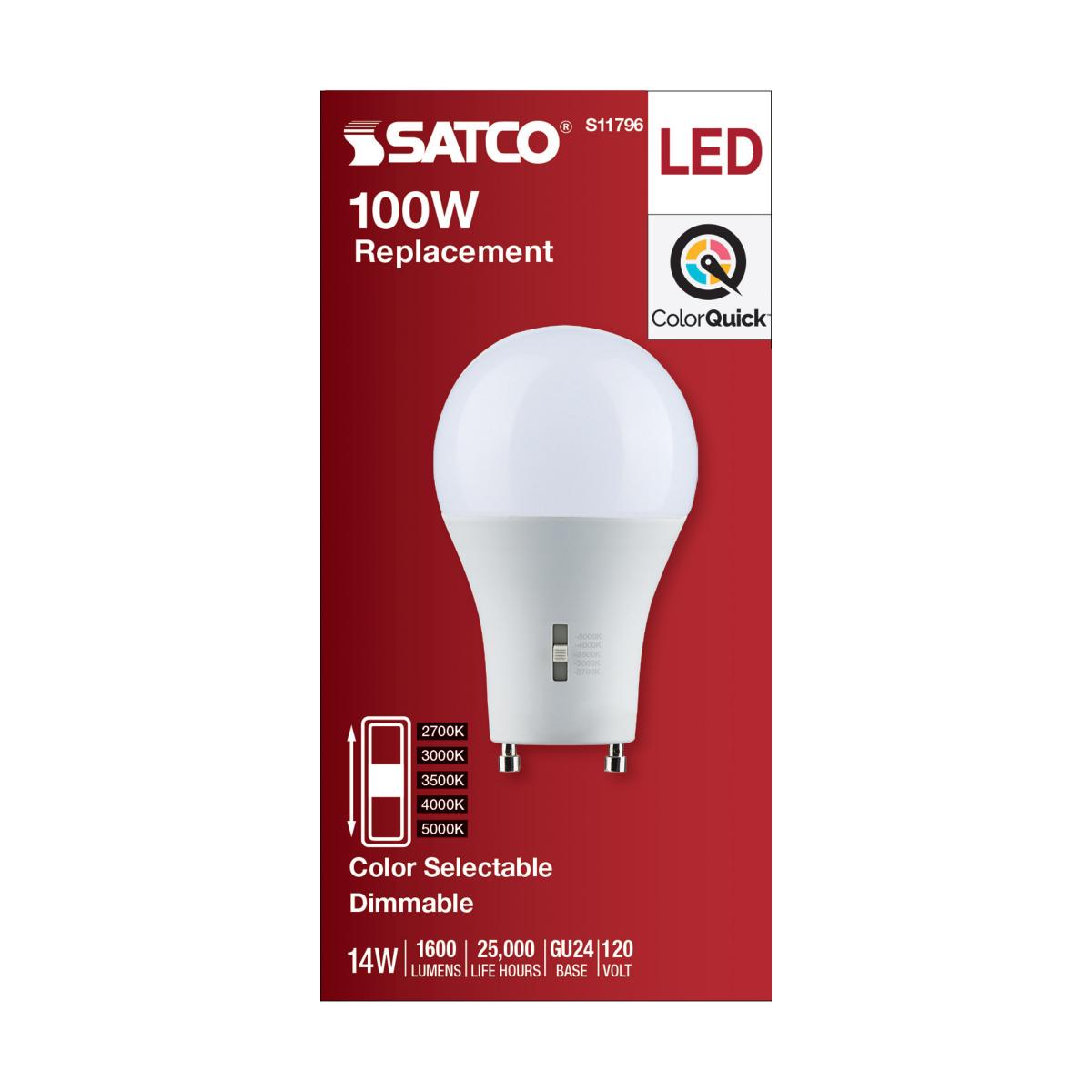 14W LED A19 GU24 - 5CCT
