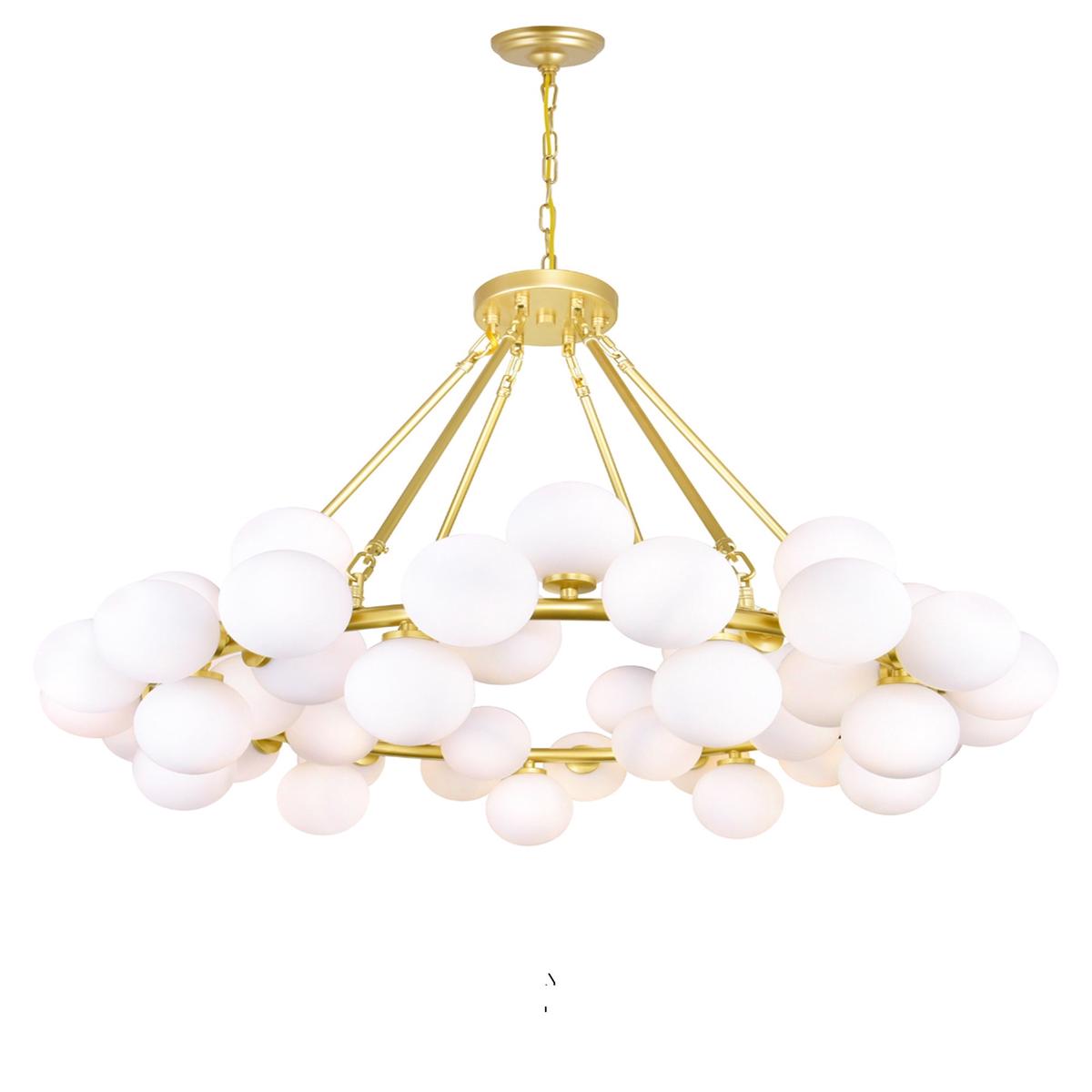 1020P39-45-602 Arya 45 Light Chandelier With Satin Gold Finish