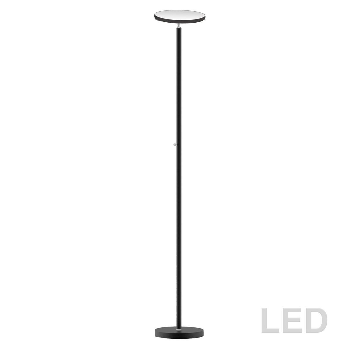 1-light 18w Satin Black LED Torchier