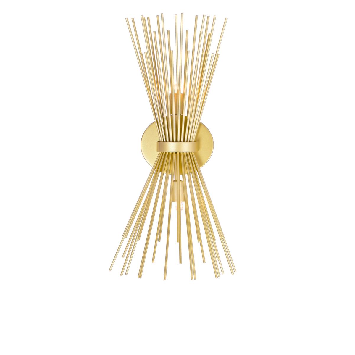 1034W8-2-620 Savannah 2 Light Wall Sconce With Gold Leaf Finish