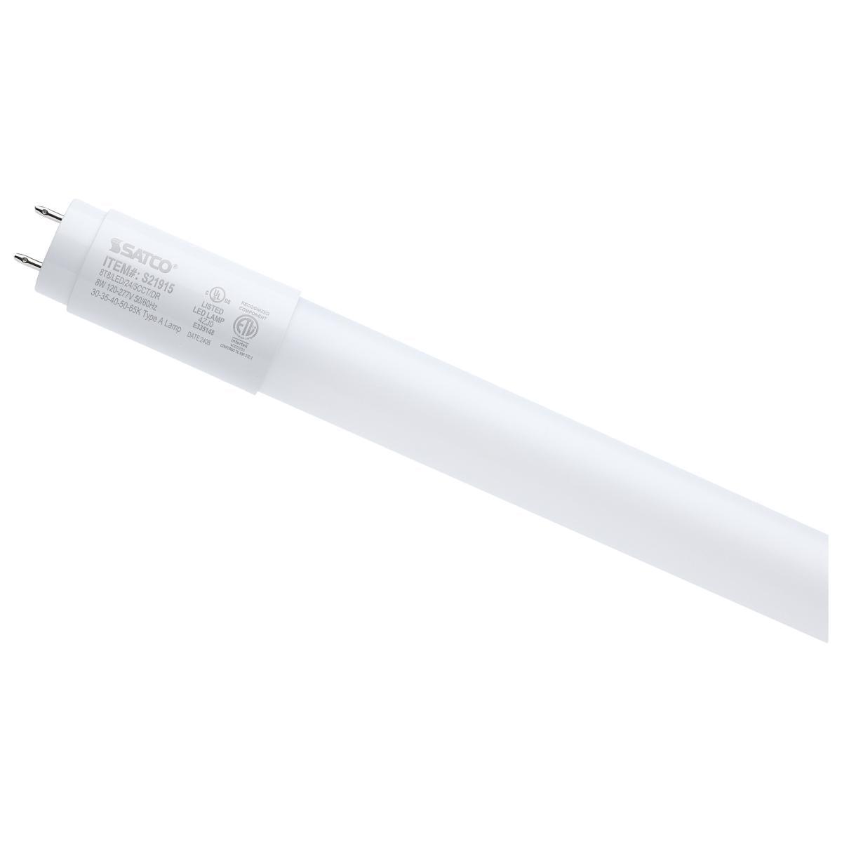 2 Foot 8 Watt Color Selectable Type A LED T8 Tube Light 3000/3500/4000/5000/6500K