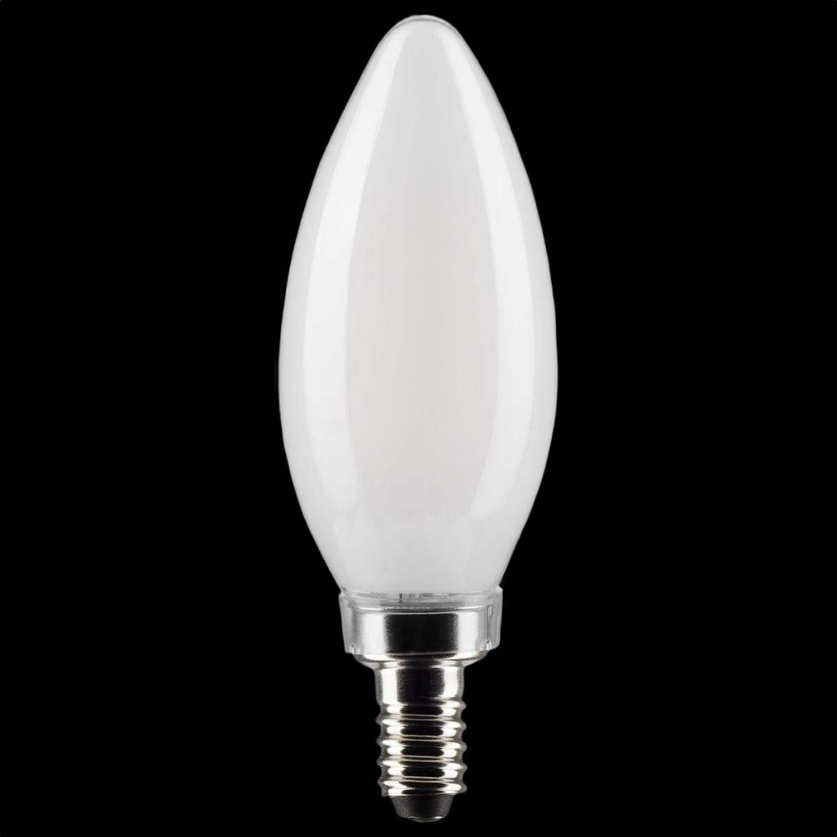 Satco 4 Watt LED Candelabra Base Frost Cool White Light Bulb
