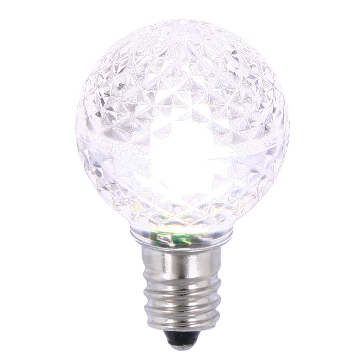 Vickerman G30 Led Purewht Bulb E12 Nickel Base.45W, Package Of 25