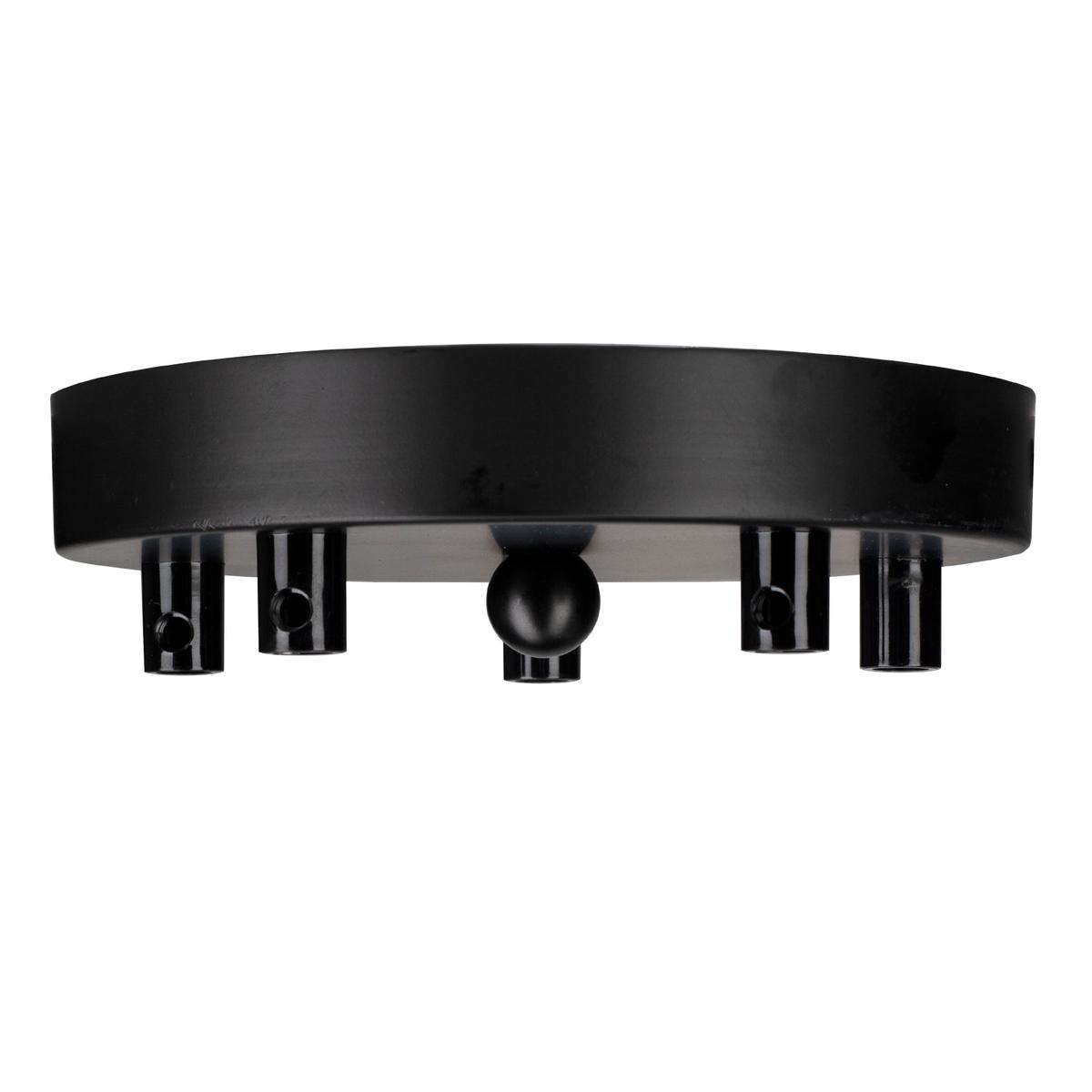Bailey - 140915 - Ceiling Cup Metal Black Multi-Cord 5