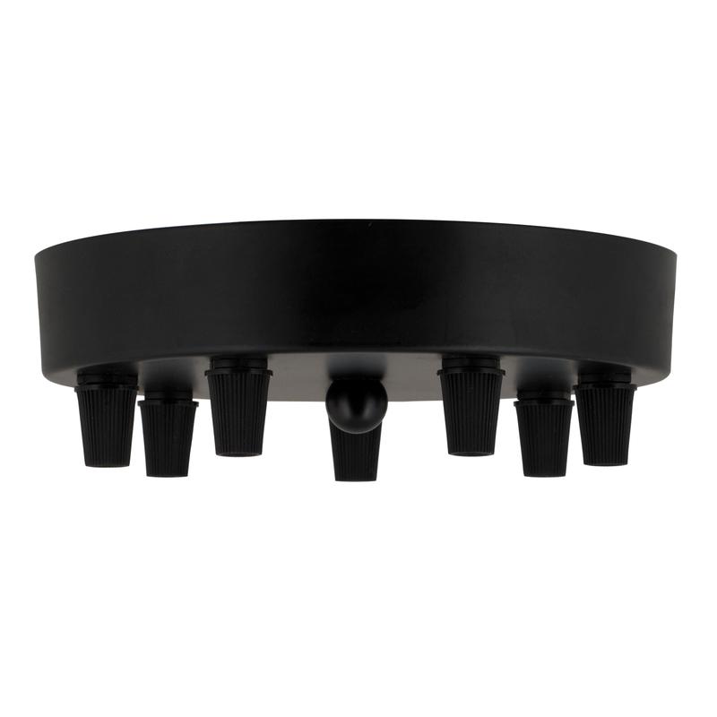 Bailey - 140916 - Ceiling Cup Metal Black Multi-Cord 7