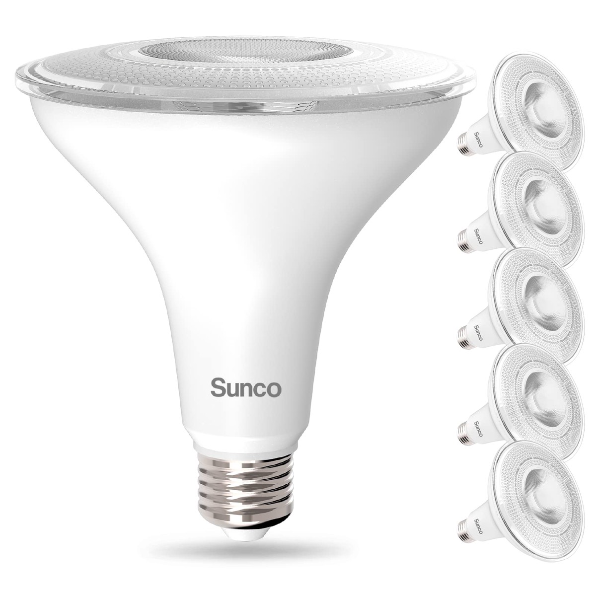 Sunco 6 Pack Flood Lights Outdoor Bulbs, Par38 Led Flood Home Patio Driveway Light, Waterproof, 6000K Daylight Deluxe,1050 Lumens, 100W Equivalent 13W, Dimmable, Wet-Rate