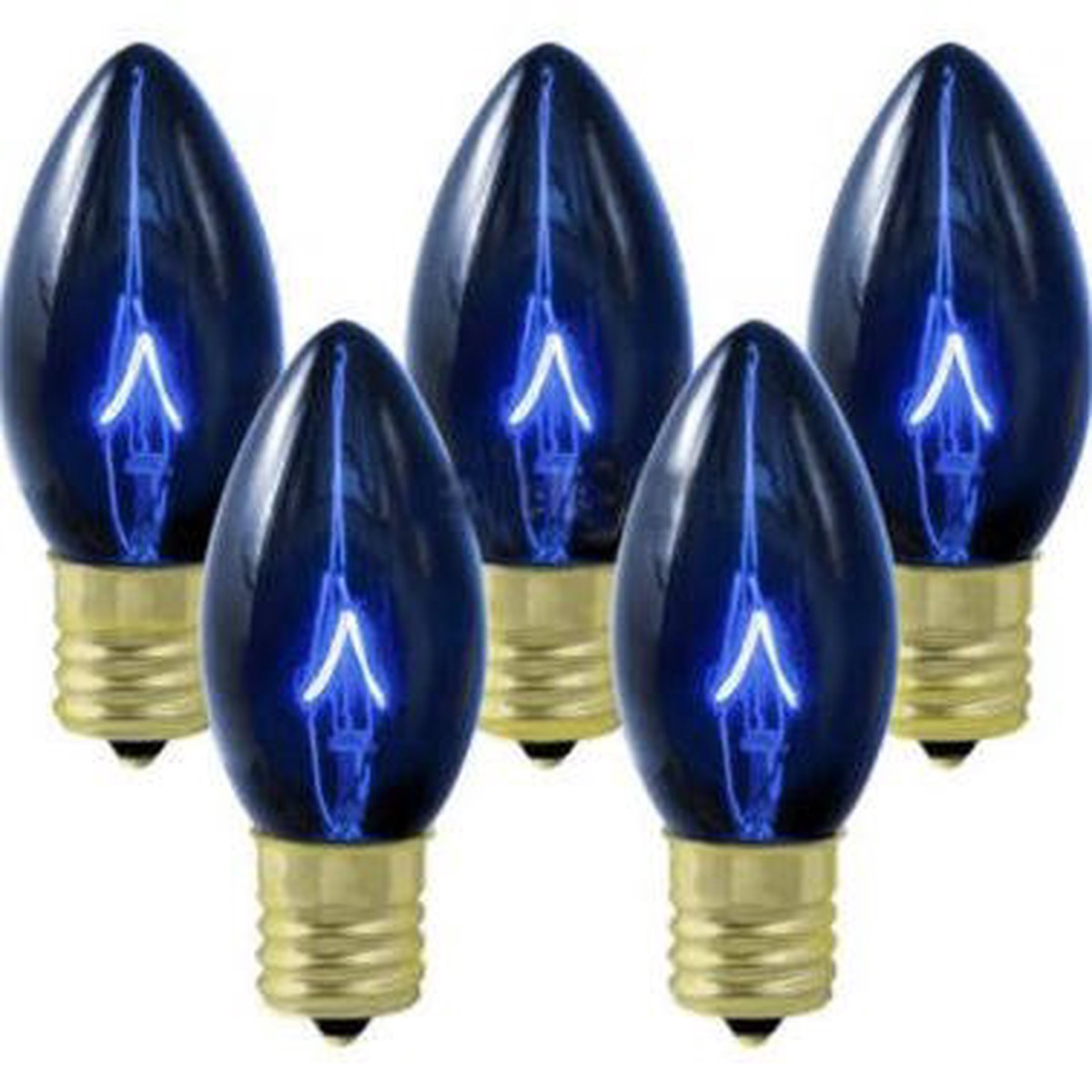 Vickerman C7 Twinkle Transparent Plastic Led Blue Dimmable Bulb, E12 Nickel Base, 3 Diodes, .90Watts, 120Volts, 3 Lumens, 25 Per Case