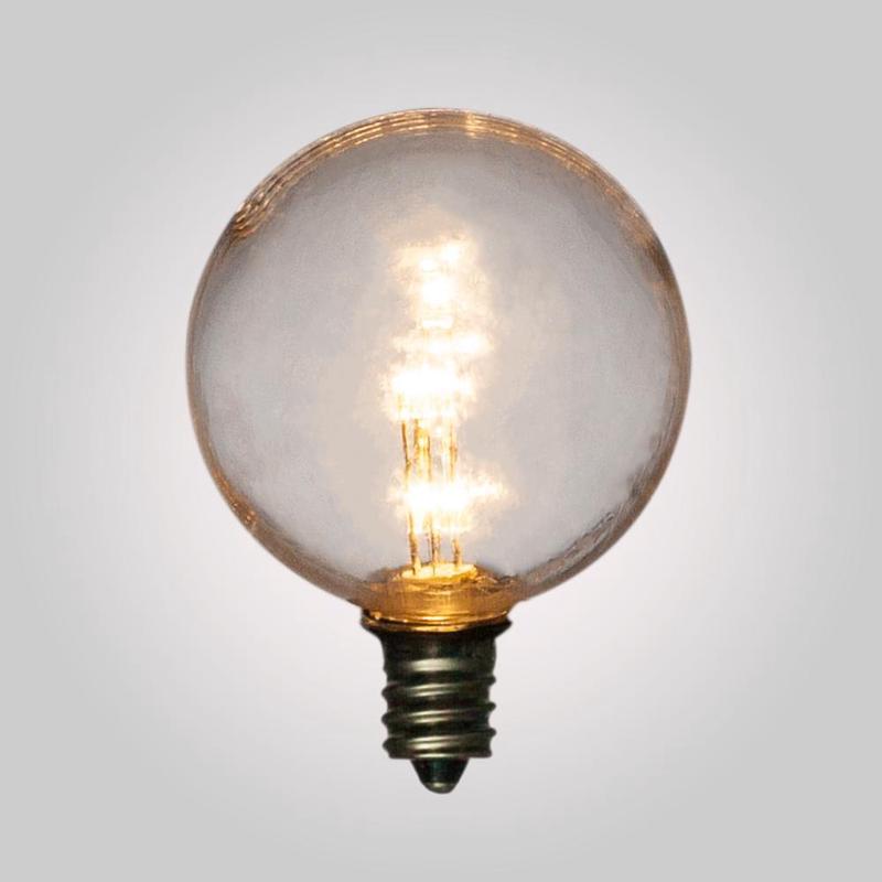 Warm White .7-Watt LED G50 Globe Light Bulb, Shatterproof, E12 Candelabra Base