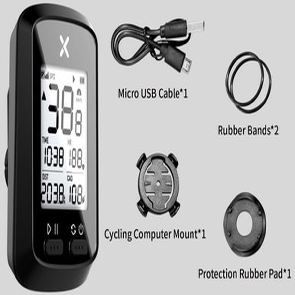 Azur XOSS Commuter GPS w/10 Functions Black