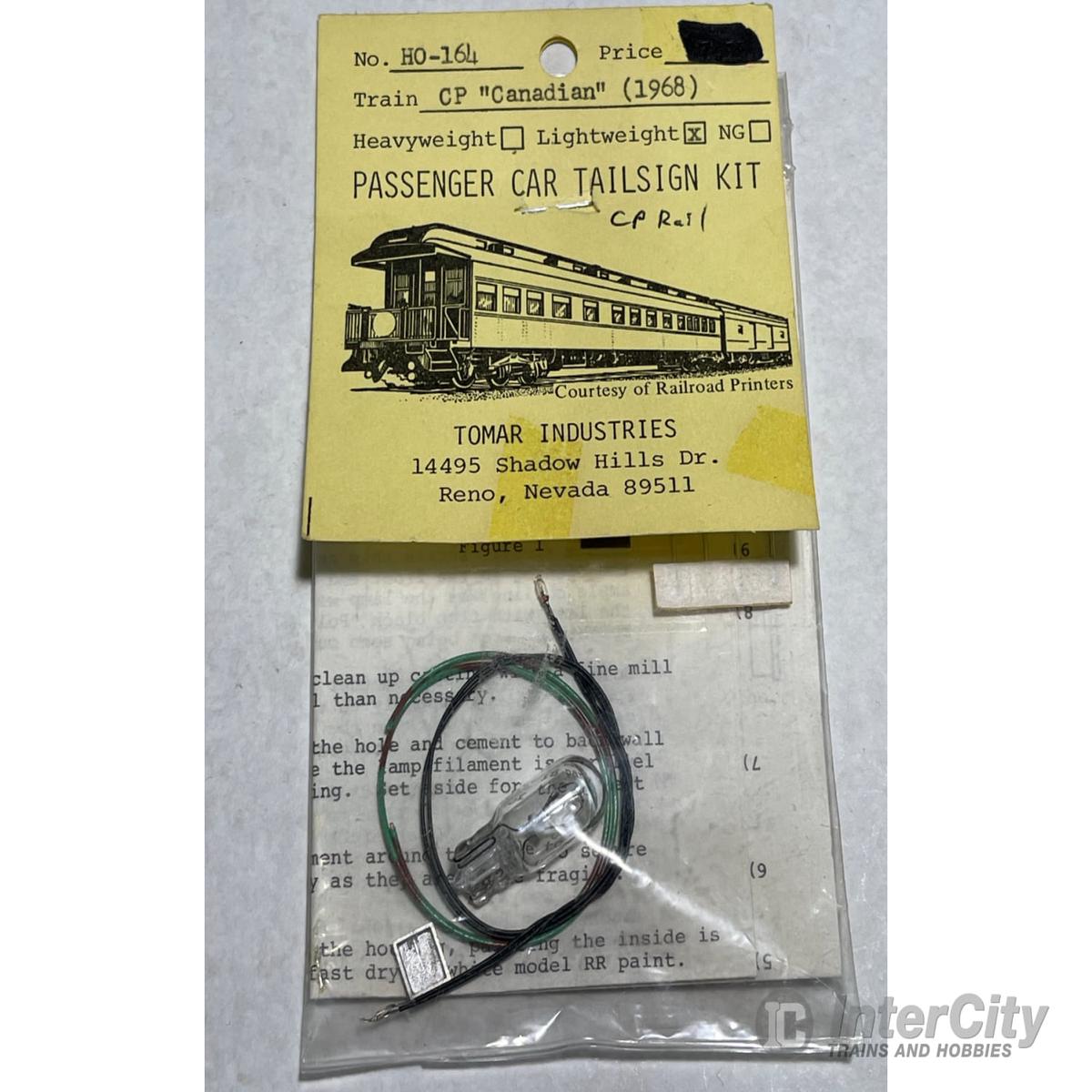 Tomar Industries HO Passenger Car Tailsign/Drumhead Kit - Lightweight CP Rail Multimark "The Canadian"