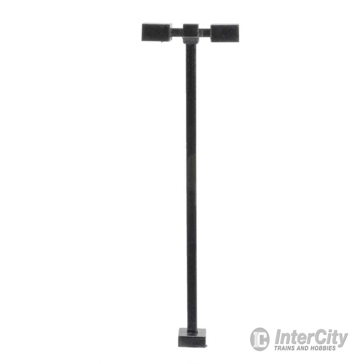 Atlas 70000212 Double-Arm Square LED Light 3-Pack -- Black (cool white LED) 15 Scale Feet Tall