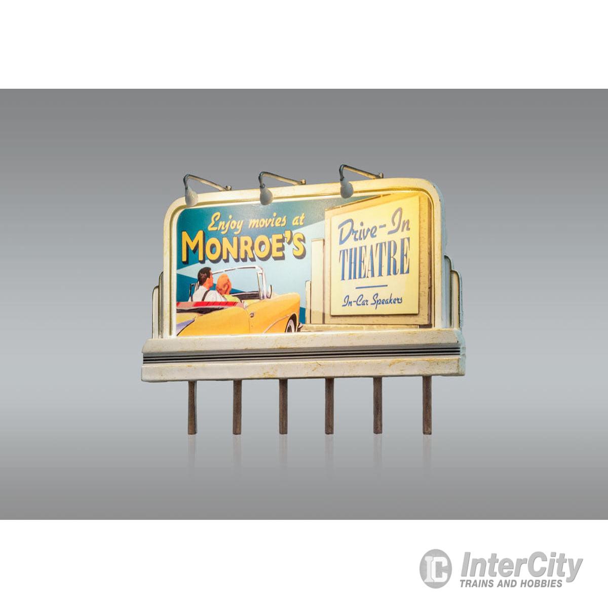 Woodland Scenics 5794 Lighted Billboard - Just Plug(R) Monroe's Drive-In