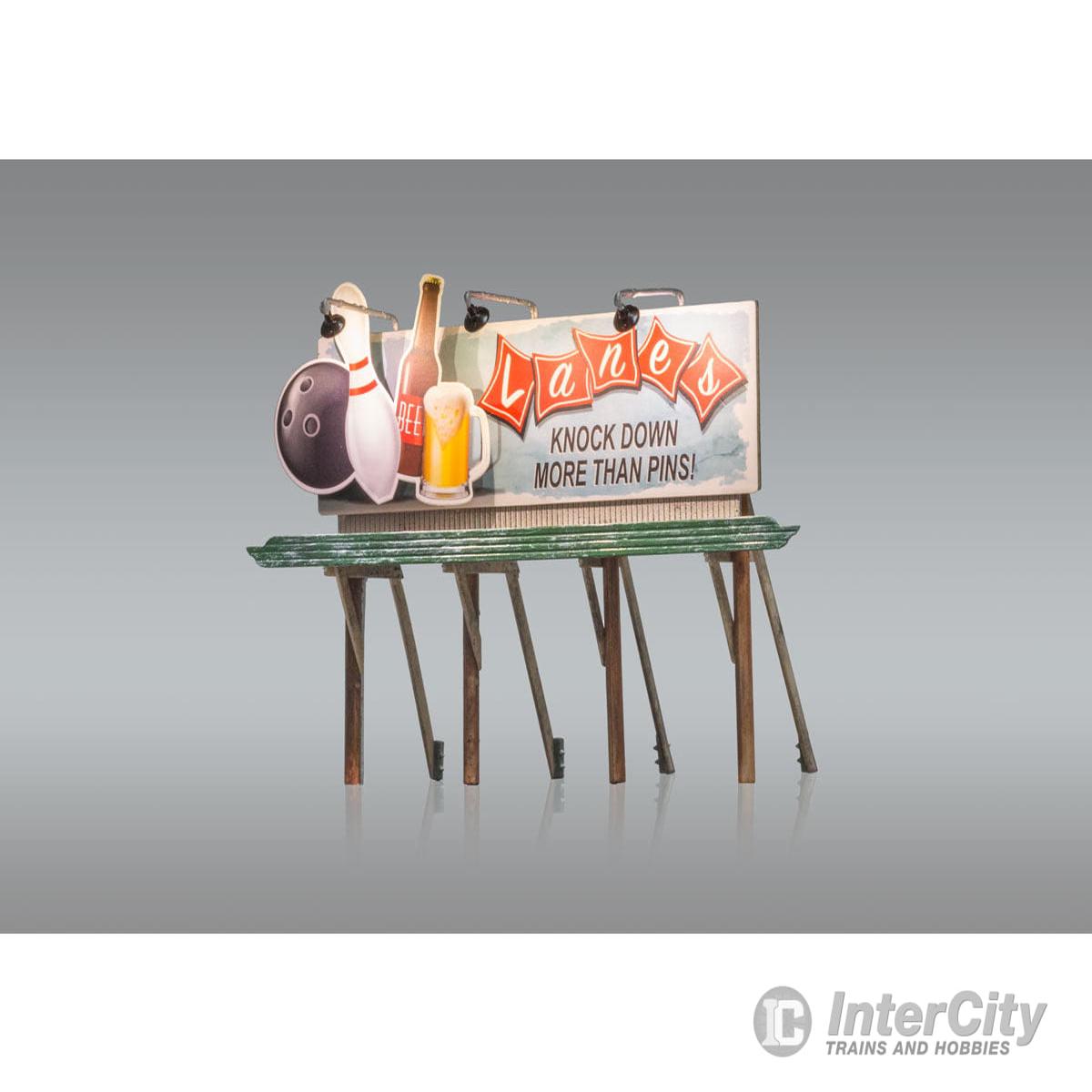 Woodland Scenics 5796 Lighted Billboard - Just Plug(R) Lanes Bowling and Bar